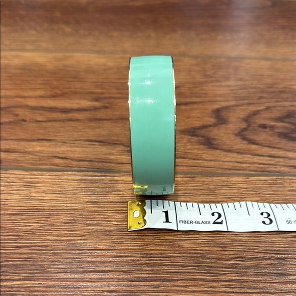 J. Crew Mint Green and Gold Bangle Bracelet - Picture 4 of 5